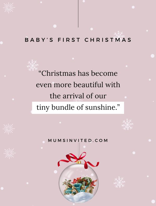 171 Baby’s First Christmas Quotes, Captions & Card Messages (2024) Mums Invited
