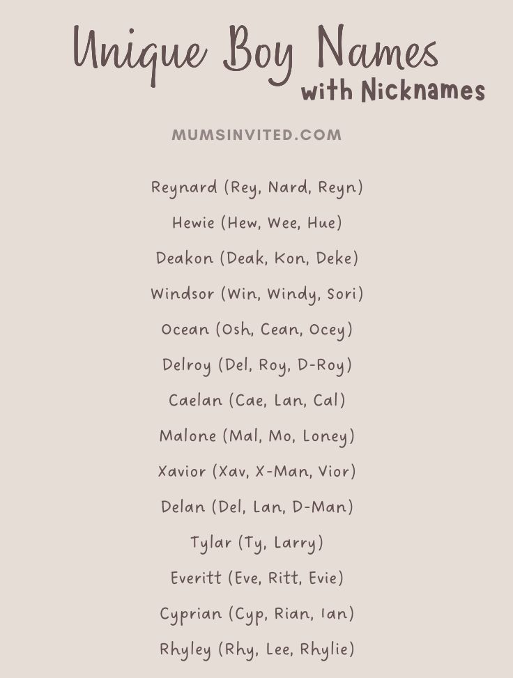 200+ Unique And Unusual Boy Names That No One Has! - Mums Invited