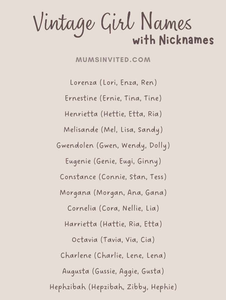 150 Vintage Girl Names You Don't Hear Anymore (Uncommon & Old-Fashioned ...
