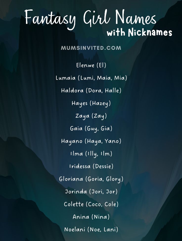 706 Epic Fantasy Girl Names For Your Next Heroine! - Mums Invited